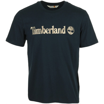 textil Hombre Camisetas manga corta Timberland Camo Linear Logo Short Azul