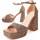 Zapatos Mujer Sandalias Leindia 88526 Marrón