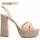 Zapatos Mujer Sandalias Leindia 88528 Beige