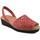 Zapatos Mujer Sandalias Cbp - Conbuenpie Avarcas Menorquinas rojas con cuña y gel by CBP Rojo