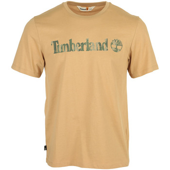 textil Hombre Camisetas manga corta Timberland Camo Linear Logo Short Marrón