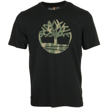 Timberland Camo Tree Logo Short Sleeve Negro