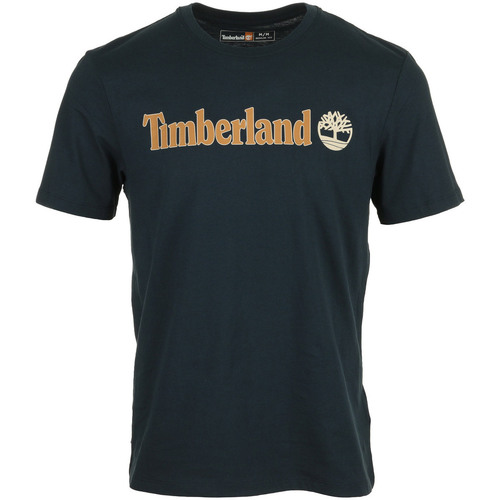 textil Hombre Camisetas manga corta Timberland Linear Logo Short Sleeve Azul