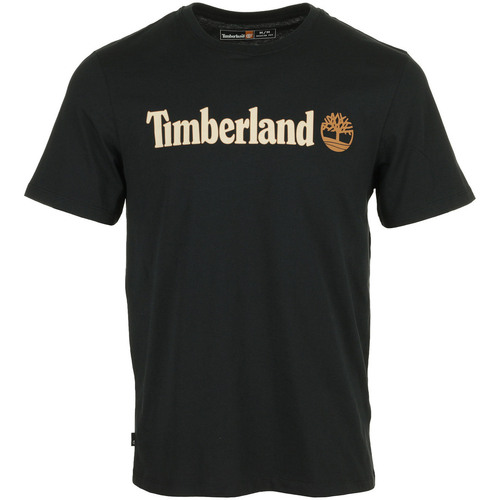 textil Hombre Camisetas manga corta Timberland Linear Logo Short Sleeve Negro