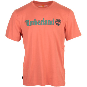 textil Hombre Camisetas manga corta Timberland Linear Logo Short Sleeve Naranja