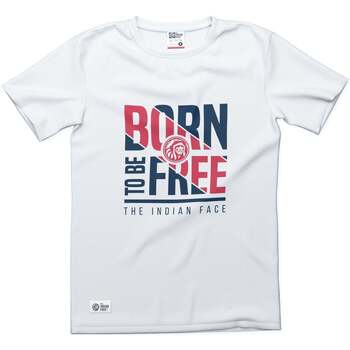 textil Camisetas manga corta The Indian Face Born to be Free Blanco