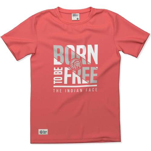 textil Camisetas manga corta The Indian Face Born to be Free Rojo