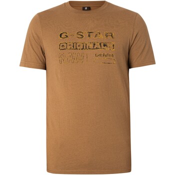 G-Star Raw Camiseta Ajustada Originales Desgastados Marrón