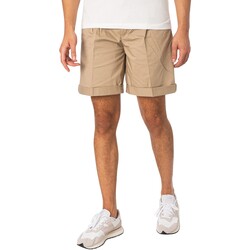 textil Hombre Shorts / Bermudas Replay Shorts Deportivos Con Logo Recuadrado Beige