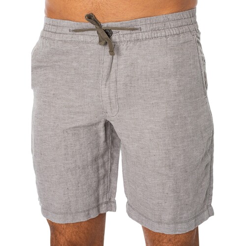 textil Hombre Shorts / Bermudas Superdry Shorts De Lino Con Cordón Gris