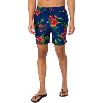 textil Hombre Bañadores Superdry Shorts De Baño Con Estampado Hawaiano 17 Azul