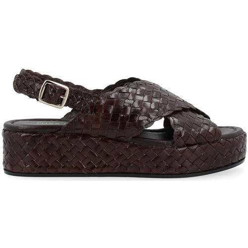 Zapatos Mujer Sandalias Pon´s Quintana Sandalia  Forli de cuero marrón oscuro Otros