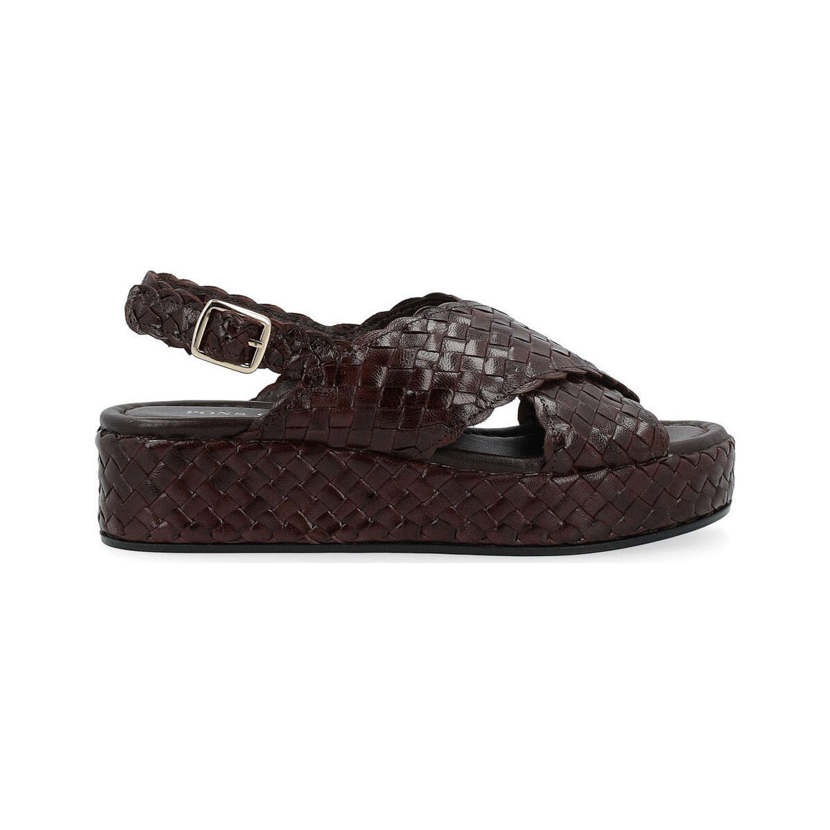 Zapatos Mujer Sandalias Pon´s Quintana Sandalia  Forli de cuero marrón oscuro Otros