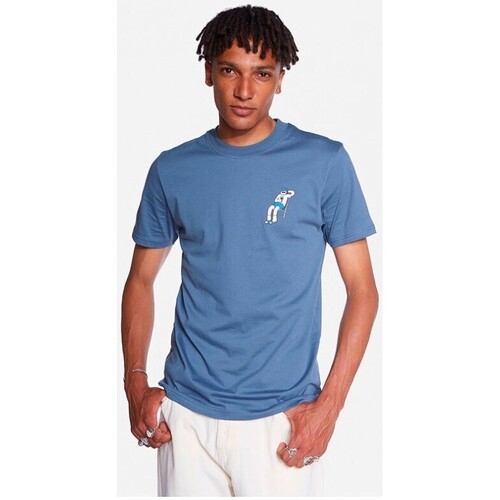 textil Hombre Camisetas manga corta Ollow Olow Blue Hippie Tshirt Cobalt Multicolor