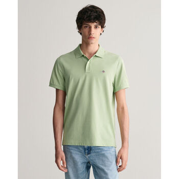 textil Hombre Tops y Camisetas Gant Polo Shield de piqué de algodón de corte regular Verde