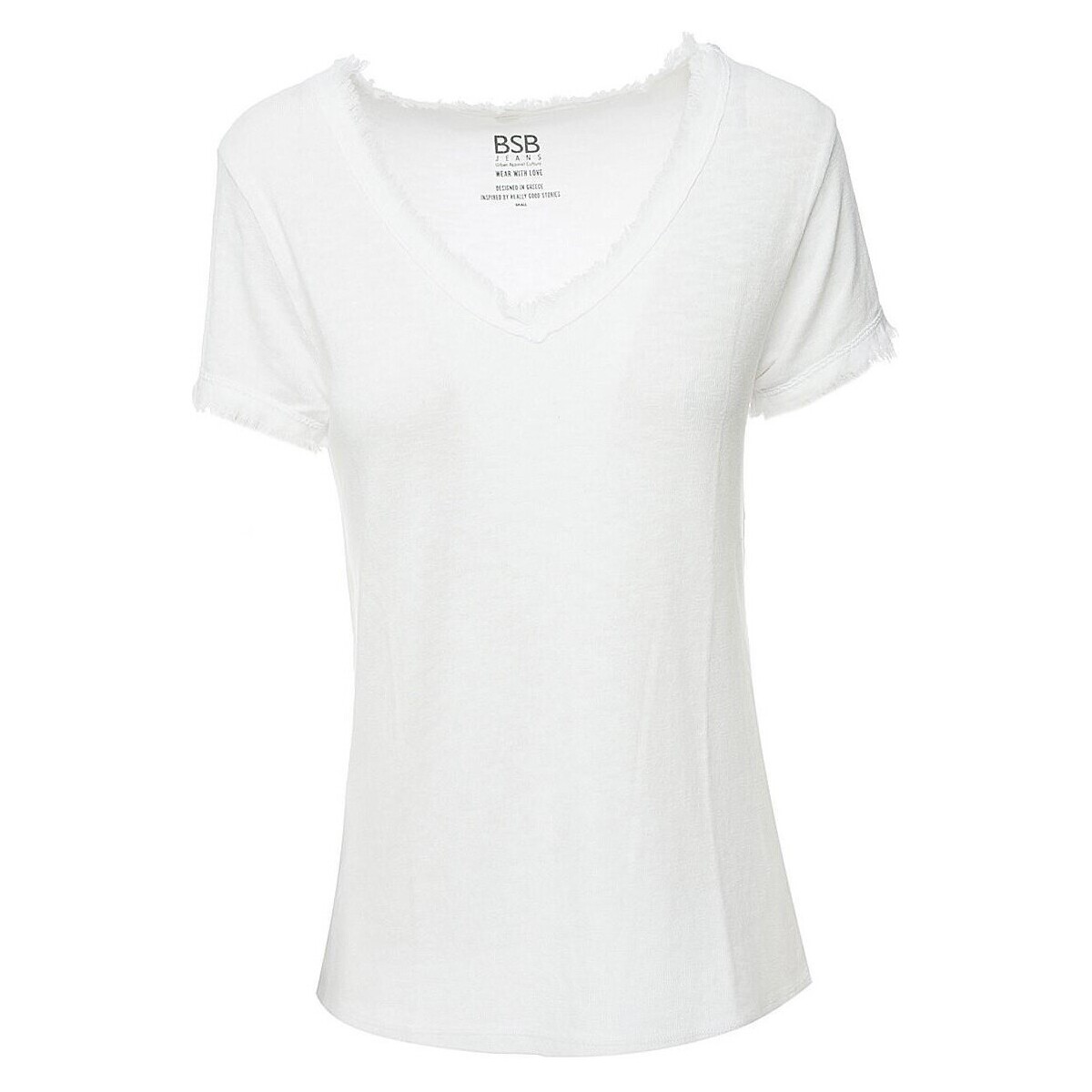 textil Mujer Tops y Camisetas Bsb CAMISETA--051-210128-WHITE Multicolor