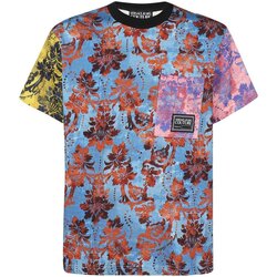 textil Hombre Camisetas manga corta Versace 73GAH6R2 JS100 - Hombres Azul