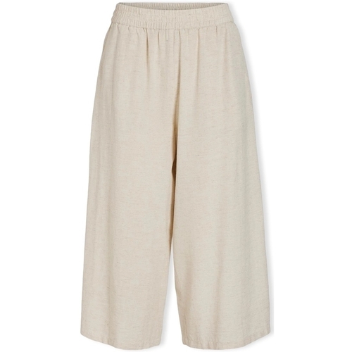 textil Mujer Pantalones Vila Prisilla Trousers - Super Light Natural Beige