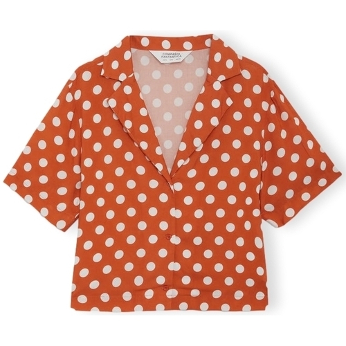textil Mujer Tops / Blusas Compania Fantastica COMPAÑIA FANTÁSTICA Shirt 12122 - Polka Dots Naranja