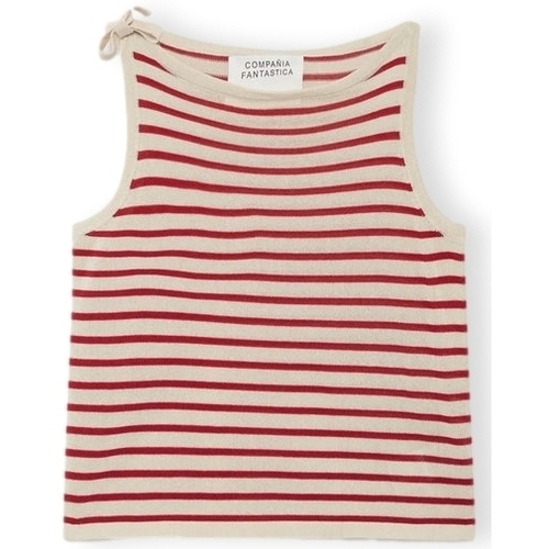 textil Mujer Tops / Blusas Compania Fantastica COMPAÑIA FANTÁSTICA Top 10351 - White/Red Rojo