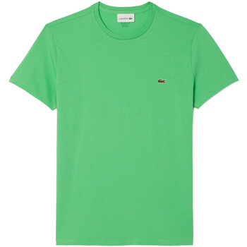 textil Hombre Camisetas manga corta Lacoste TH6709 Verde