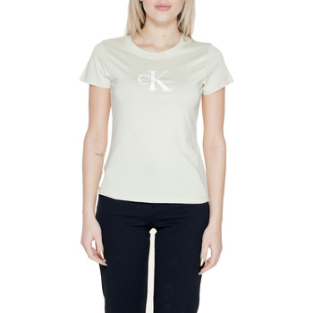 textil Mujer Camisetas manga corta Calvin Klein Jeans SATIN J20J222343 Verde