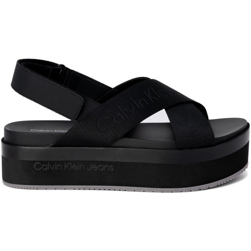 Zapatos Mujer Sandalias Calvin Klein Jeans FLATFORM SLIN YW0YW01362 Negro