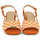 Zapatos Mujer Mocasín Dansi sandalia piel fantasia fabricada en españa Naranja