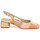 Zapatos Mujer Mocasín Dansi zapato salon abierto en piel fantasia fabricado en españa Naranja