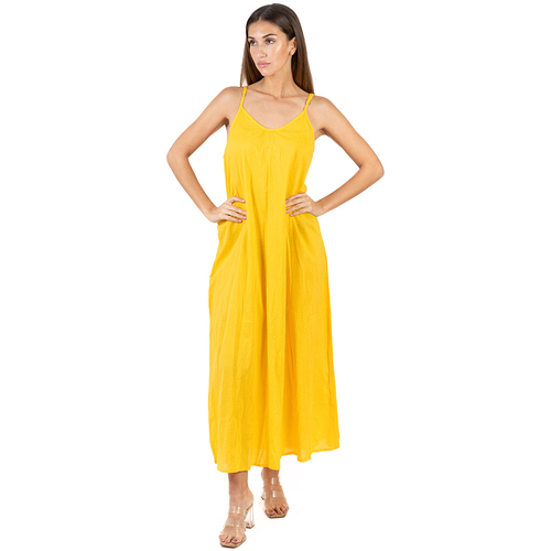 textil Mujer Vestidos largos Isla Bonita By Sigris Vestido Amarillo