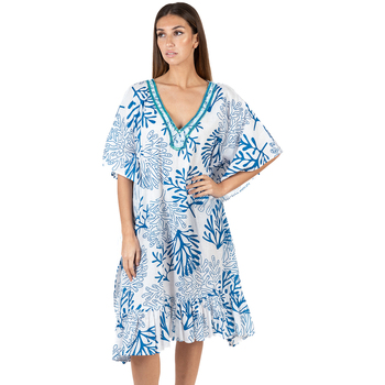 textil Mujer Vestidos cortos Isla Bonita By Sigris Kaftan Azul