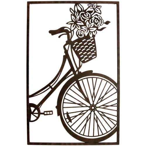 Casa Figuras decorativas Signes Grimalt Adorno Pared Bicicleta Gris