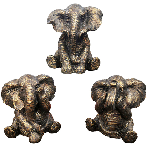 Casa Figuras decorativas Signes Grimalt Elefantes 3U Gris