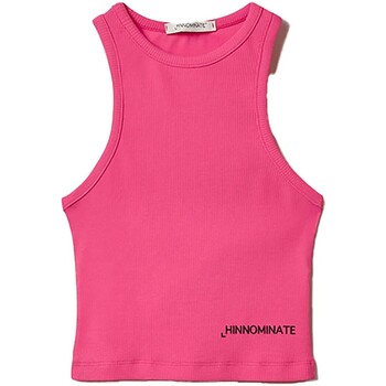 textil Mujer Camisetas sin mangas Hinnominate Top In Costina Con Scollo All'americana Rosa
