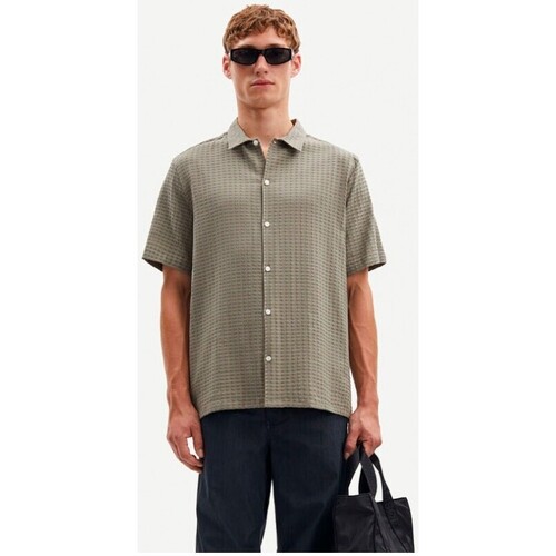 textil Hombre Camisas manga larga Samsoe Samsoe Saadrian Shirt Olive Multicolor