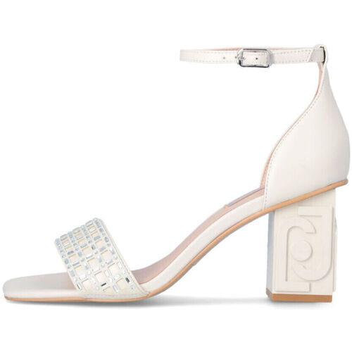 Zapatos Mujer Sandalias Liu Jo Sandalias blancas con tira decorativa Beige
