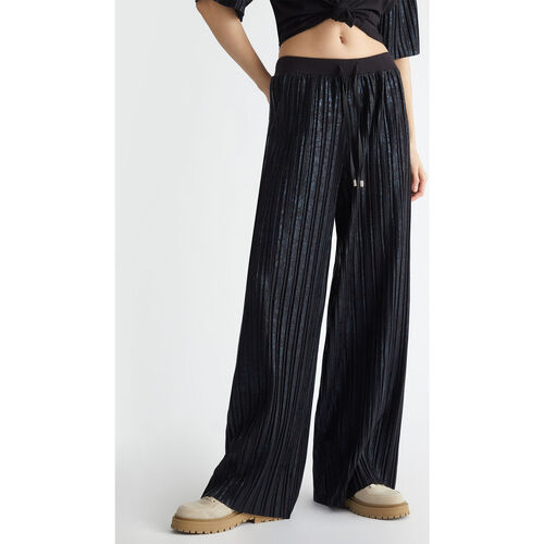 textil Mujer Pantalones Liu Jo Pantalón largo plisado Negro
