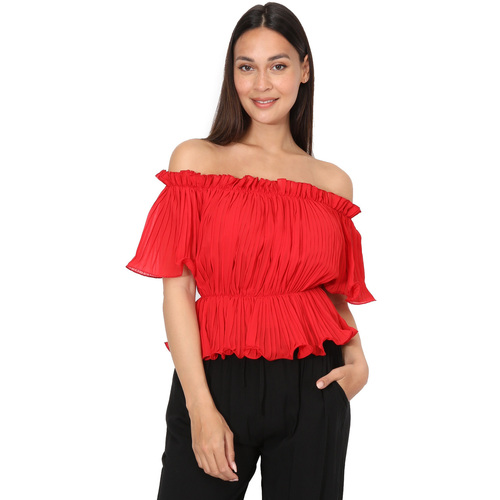 textil Mujer Tops / Blusas La Modeuse 70696_P168499 Rojo