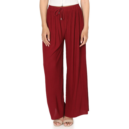 textil Mujer Pantalones fluidos La Modeuse 71630_P168414 Rojo
