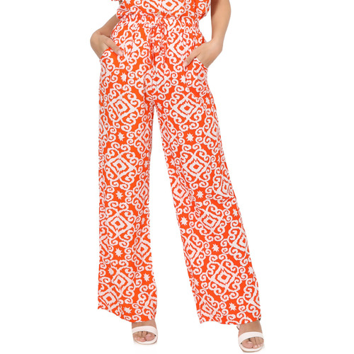 textil Mujer Pantalones fluidos La Modeuse 71662_P168454 Naranja