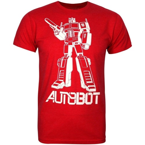 textil Hombre Camisetas manga larga Transformers Autobot Rojo