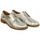 Zapatos Mujer Mocasín Luis Gonzalo zapato masculino trenzado manual piel metalizada Plata