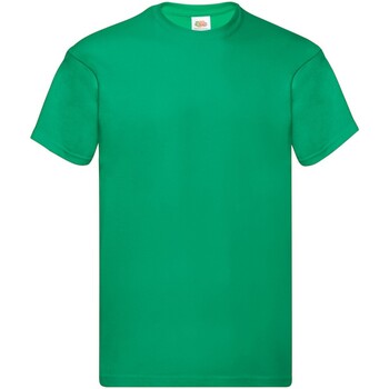 textil Hombre Camisetas manga larga Fruit Of The Loom SS048 Verde