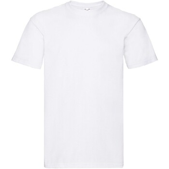 textil Hombre Camisetas manga larga Fruit Of The Loom Super Premium Blanco
