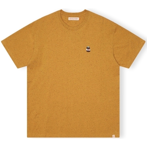 textil Hombre Tops y Camisetas Revolution T-Shirt Loose 1367 NUT - Yellow Amarillo