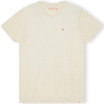 textil Hombre Tops y Camisetas Revolution T-Shirt Regular 1364 FLA - Off White/Mel Blanco