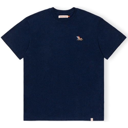 textil Hombre Tops y Camisetas Revolution T-Shirt Loose 1264 LAZ - Navy Azul