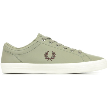 Fred Perry Baseline Leather Gris