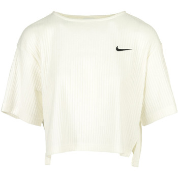 textil Mujer Camisetas manga corta Nike Wms Nsw Rib Jersey Top Blanco
