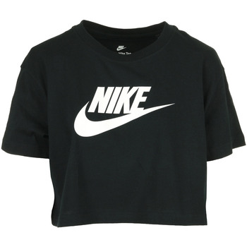 textil Mujer Camisetas manga corta Nike Wms Nsw Tee Essential Crp Icn Ftr Negro